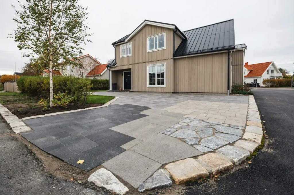 s v ljer du r tt marksten till uppfarten material f rg och m nster som passar huset